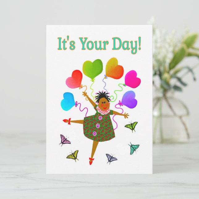 It's Your Day Flat Greeting Card (Standing Front)