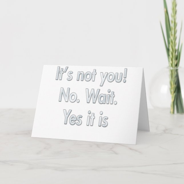 It's Your Fault  Divorce & Breakup Holiday Card (Front)