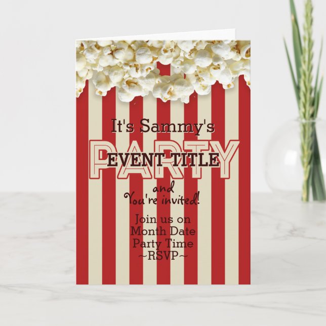 It's Your Party Invitation 12 lines 2 sided custom (Front)