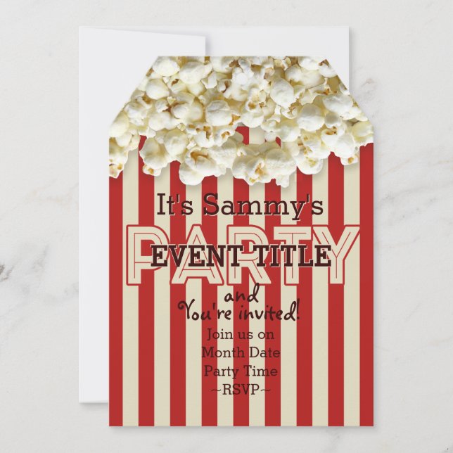 It's Your Party Invitation 12 lines 2 sided custom (Front)