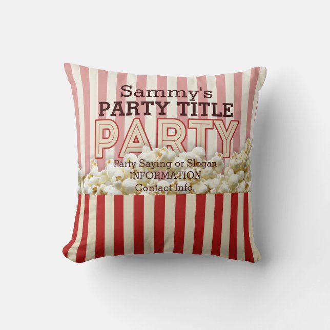 It's Your Party Pillow Personalise it! (Front)
