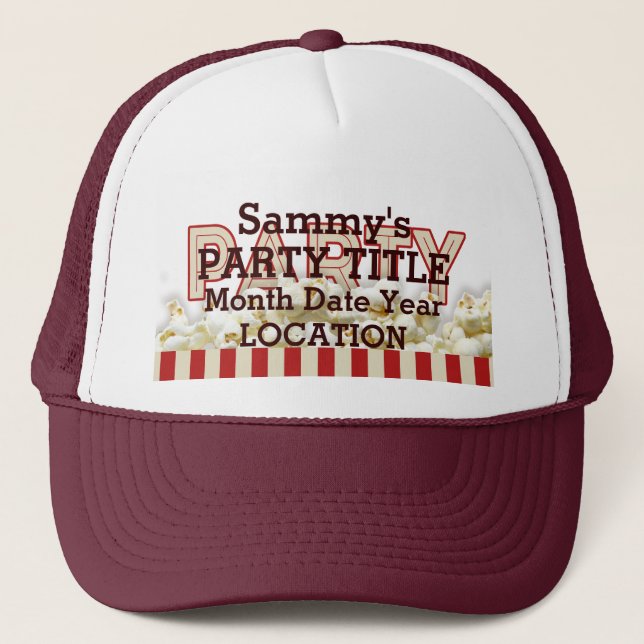 It's Your Personalised Party Hat Popcorn Style (Front)