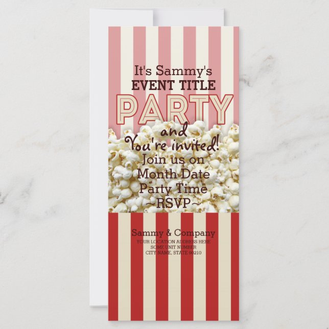 It's Your Personalised Party Supply. (Front)
