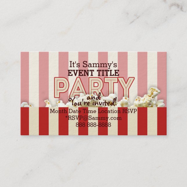 It's Your Personalised Party Supply. Enclosure Card (Front)