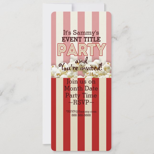 It's Your Personalised Party Supply. Invitation (Front)