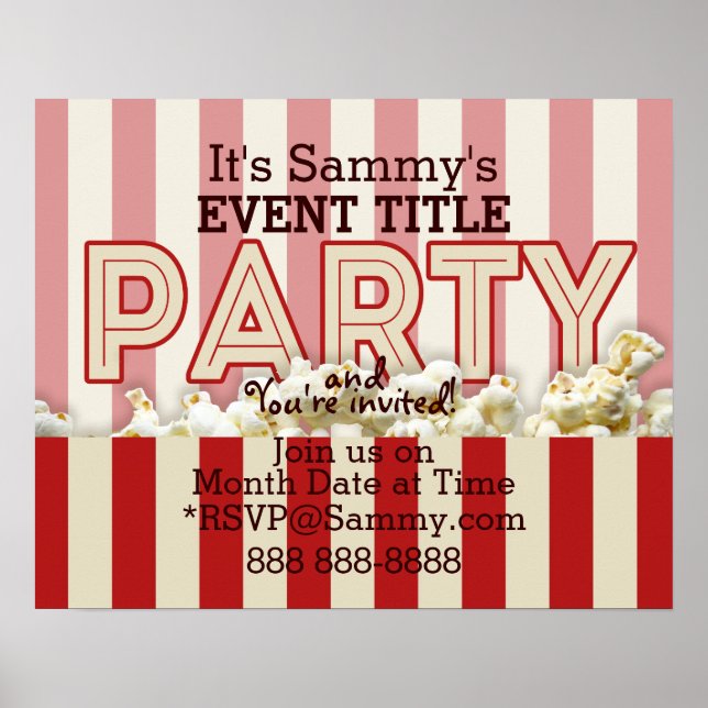 It's Your Personalised Party Supply. Poster (Front)