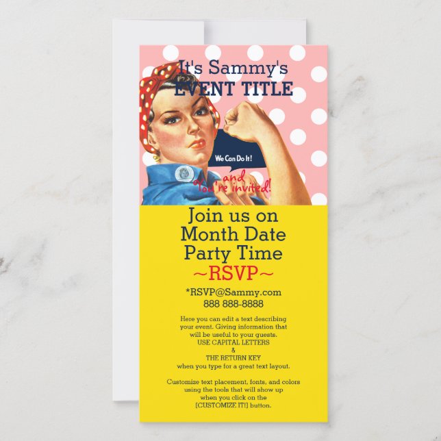 It's Your Personalised Rosie Party Supply (Front)