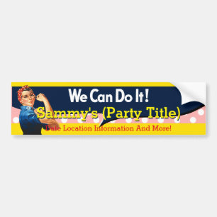 It's Your Rosie Party Bumper Personalise it Sticker