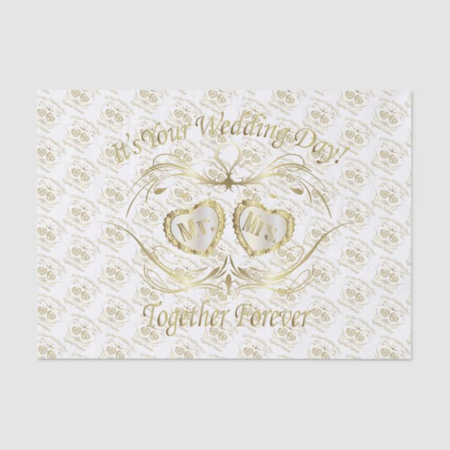 It's Your Wedding Day - Gold Tissue Paper (Front)