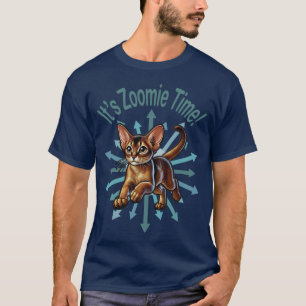 It's Zoomie Time Abyssinian Cat T-Shirt