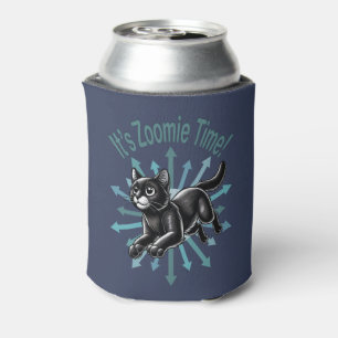 It's Zoomie Time Black Cat Can Cooler