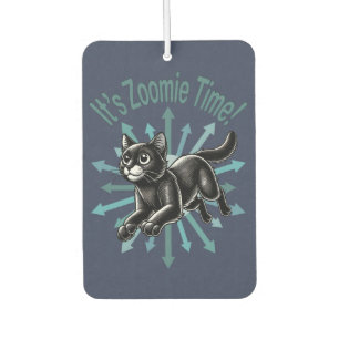 It's Zoomie Time Black Cat Car Air Freshener