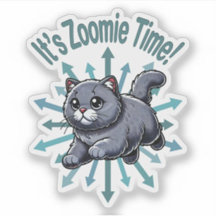 It's Zoomie Time British Shorthaired Cat