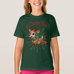 "It's Zoomie Time! Christmas Reindeer T-Shirt