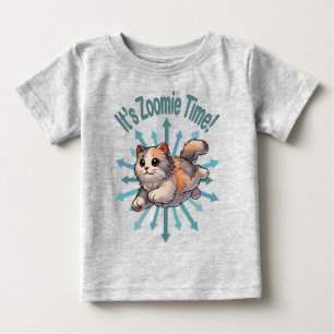 It's Zoomie Time Dilute Calico Cat Baby T-Shirt