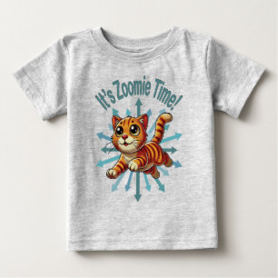 It's Zoomie Time Orange Tabby Cat Baby T-Shirt