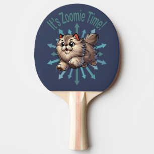 It's Zoomie Time Persian Cat Ping Pong Paddle