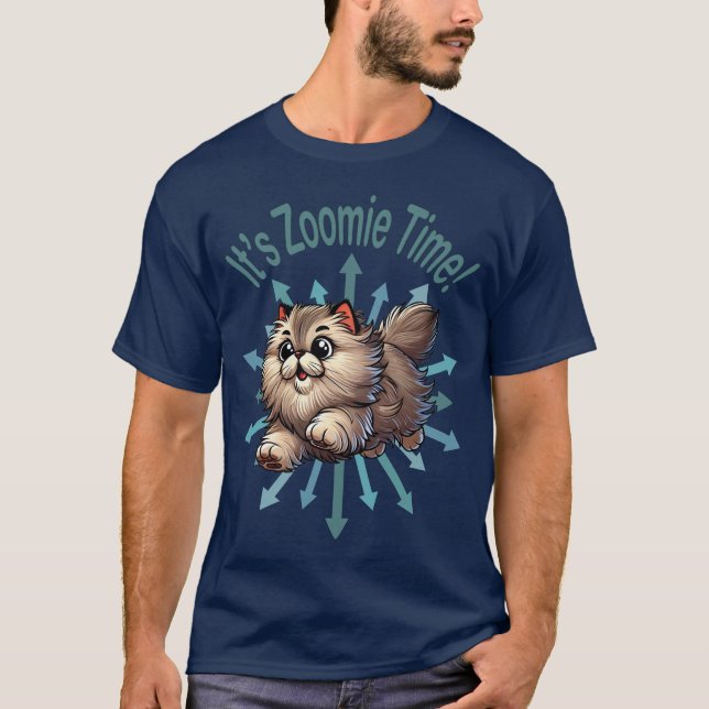 It's Zoomie Time Persian Cat T-Shirt (Front)