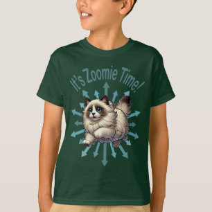 It's Zoomie Time Ragdoll Cat T-Shirt