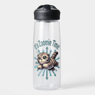 It's Zoomie Time Scottish Fold Cat Water Bottle