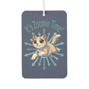 It's Zoomie Time Tan Bicolor Cat Car Air Freshener