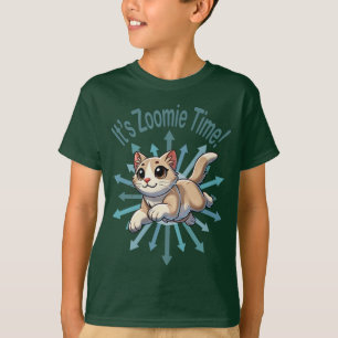 It's Zoomie Time Tan Bicolor Cat T-Shirt