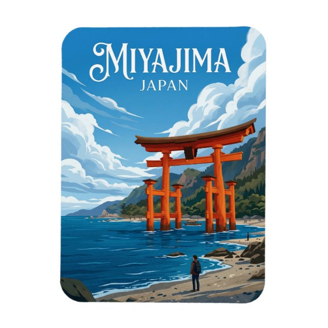 Itsukushima Shrine Japan Magnet (Vertical)