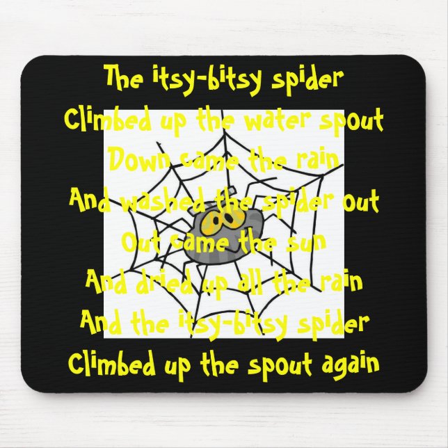 Itsy-Bitsy Spider, Children's Mouse Pad (Front)