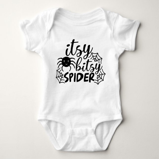 Itsy Bitsy Spider Halloween Baby Bodysuit (Front)