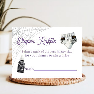 Itsy Bitsy Spider Spooky Halloween Diaper Raffle  Enclosure Card