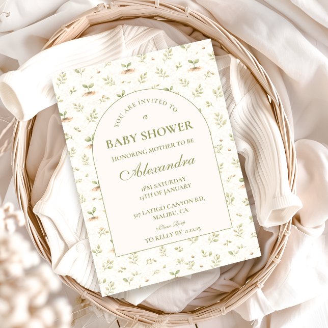 ittle Sprout Garden Party Baby Shower Invitation (Creator Uploaded)
