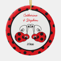 Itty Bitty Ladybug Couple Ornament
