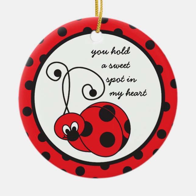 Itty Bitty Ladybug Love Ornament (Front)