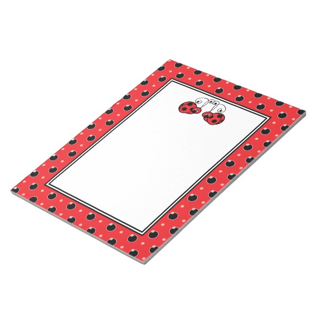 Itty Bitty Ladybug Notepad - Red (Angled)