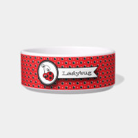 Itty Bitty Ladybug Pet Bowl - Red