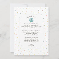 Itty Bitty Owl thank you note with poem