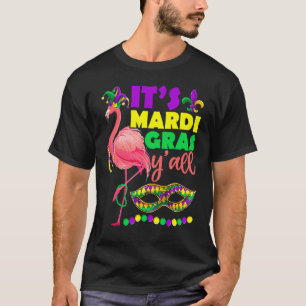 Itu2019s Mardi Gras Yu2019all Flamingo Jester Shir T-Shirt