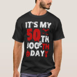 Itu2019s My 50th Boo Th Day Scary 50th Birthday Ha T-Shirt<br><div class="desc">Itu2019s My 50th Boo Th Day Scary 50th Birthday Halloween.</div>