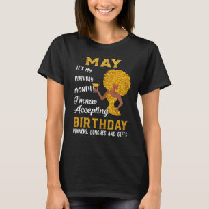 Itu2019s My Birthday Black Women May Taurus Gemini T-Shirt