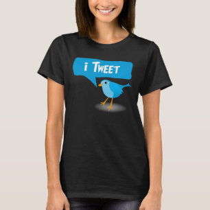iTweet Cute Blue Twitter Bird Ladies T-Shirts