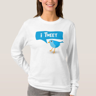 iTweet Twitter Bird Ladies 3/4 Sleeve Raglan Top