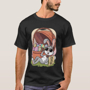 Iu2019m Just Here for the Eggs Funny Bunny Pose wi T-Shirt