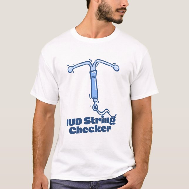 IUD String chequered T-Shirt (Front)