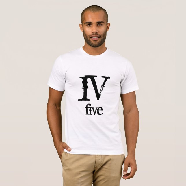 IV five roman number T-Shirt (Front Full)