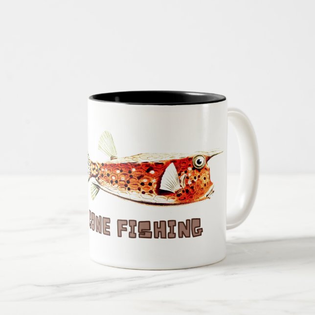 I'v gone fishing Two-Tone coffee mug (Front Right)