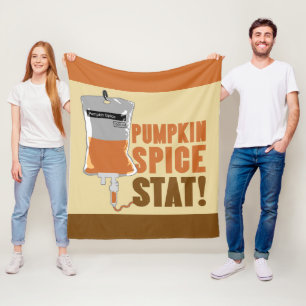IV Pumpkin Spice Stat Fleece Blanket