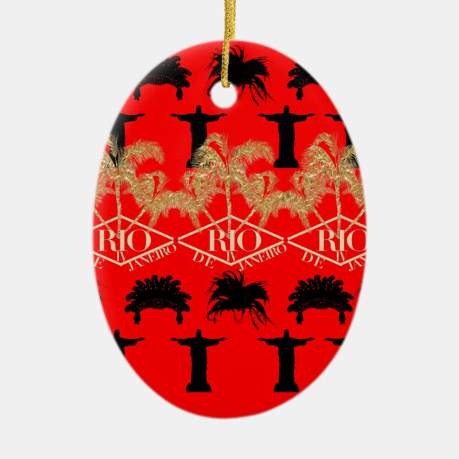 IV - Rio De Janeiro Ceramic Tree Decoration (Front)