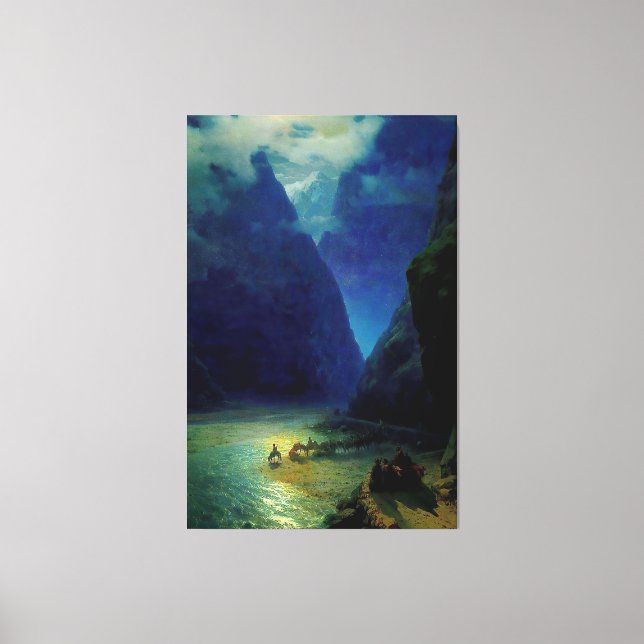 Ivan Aivazovsky - Darial Gorge (1862) Canvas Print (Front)