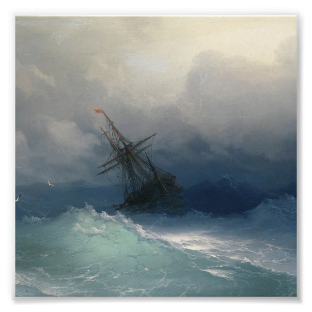Ivan Aivazovsky - Ship On Stormy Sea Photo Print (Front)