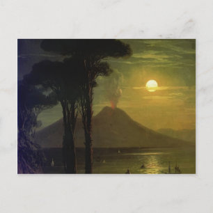 Ivan Aivazovsky-The Bay of Naples at moonlit night Postcard